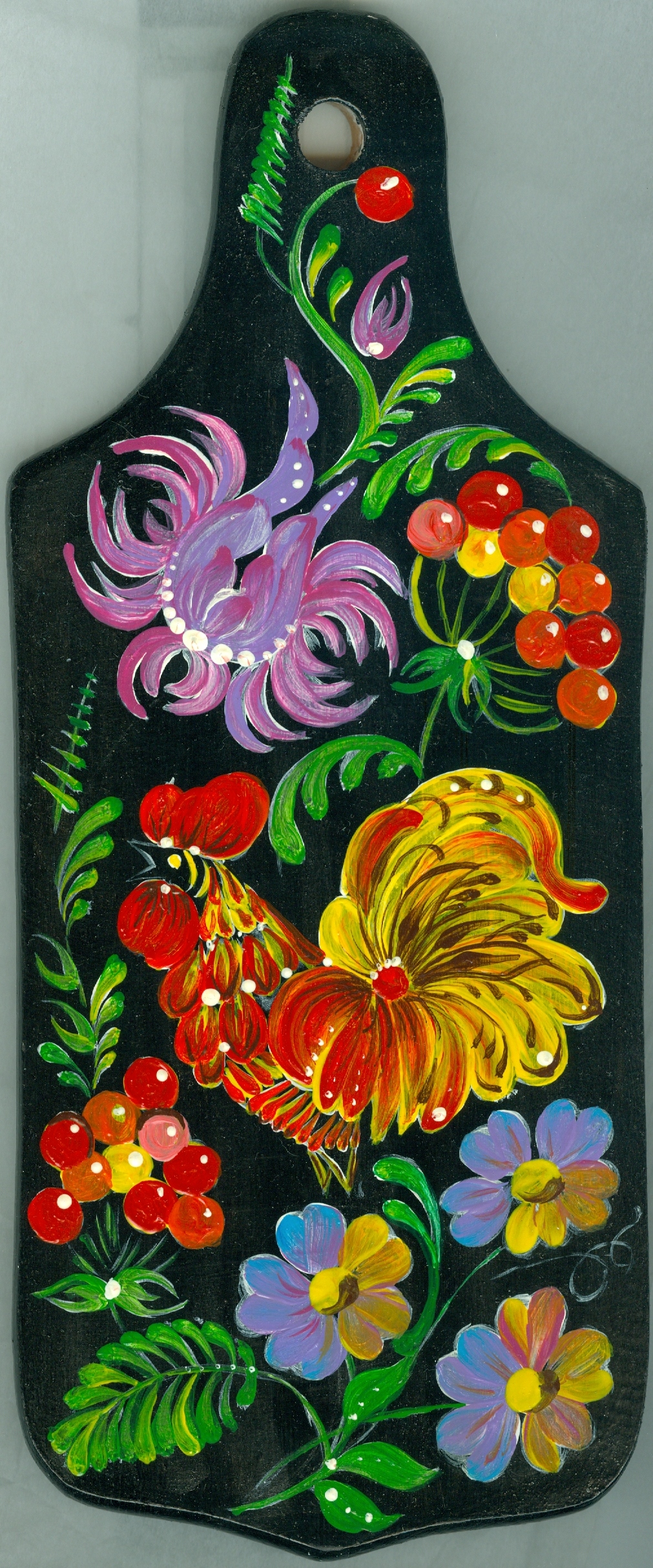 Petrikov painting rnon wood, acrylic